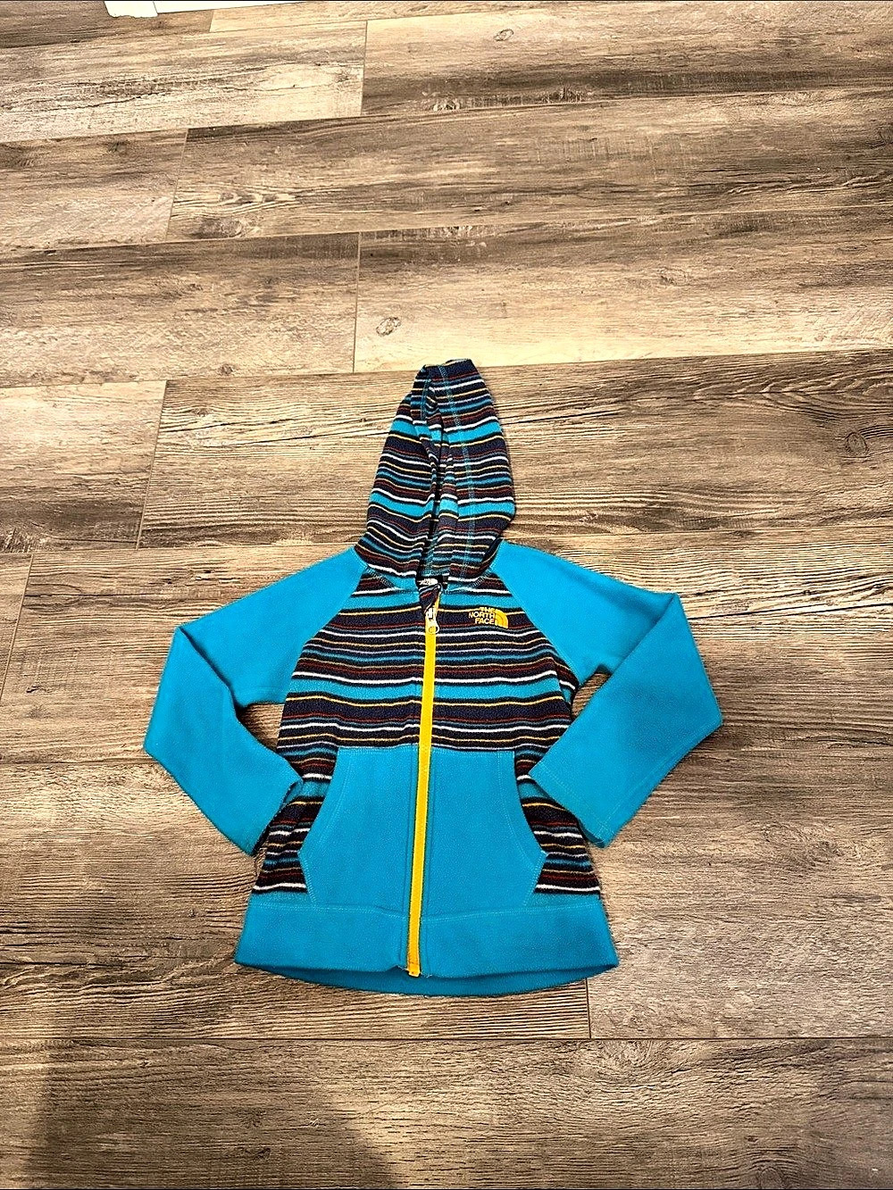 The North Face Toddler Glacier Full-Zip Hoodie Blue & Multicolor Girls 4T/4B